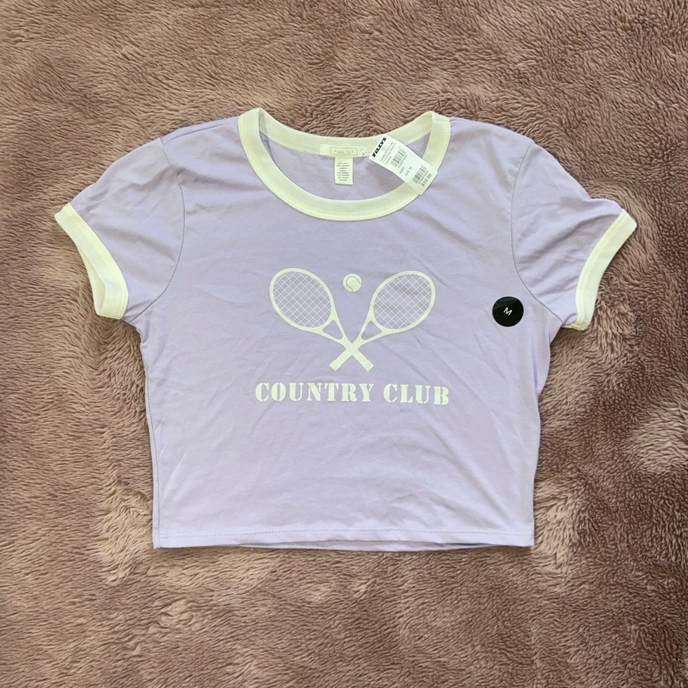 Tillys Lavender Country Club Crop Top